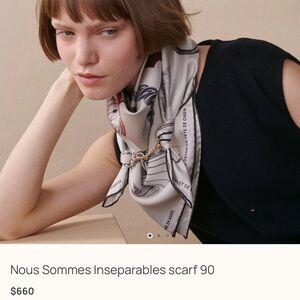 Gorgeous Hermes Nous Sommes silk scarf 90